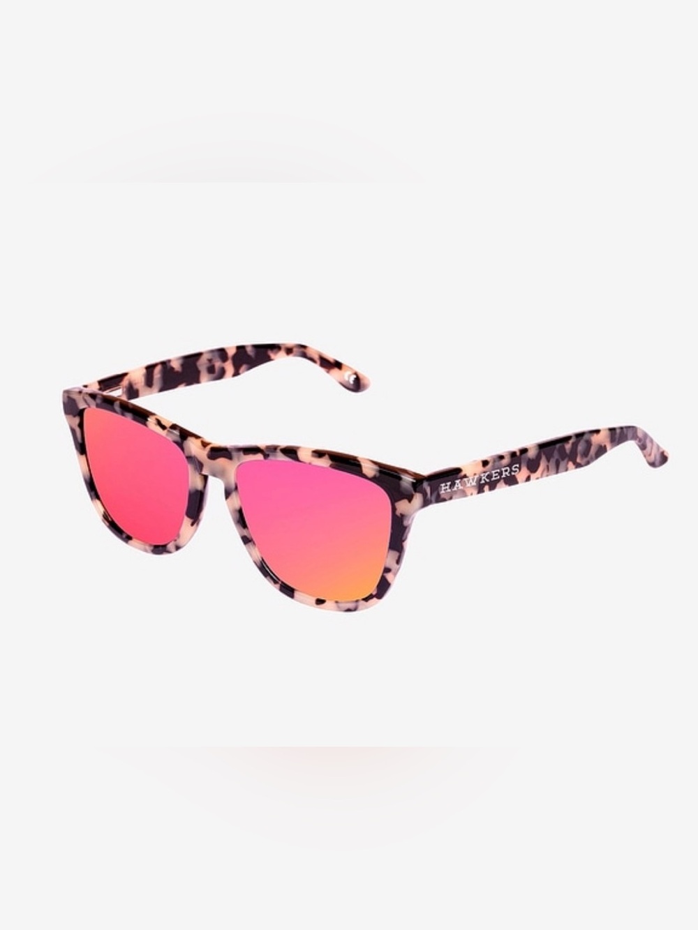 Caramel Tortoiseshell Frame Sunglasses with Pink Lenses